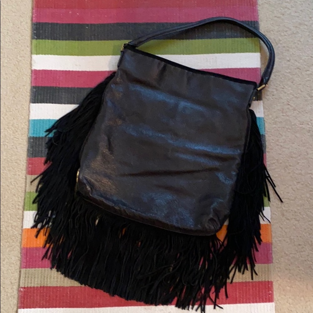 TORY BURCH fringe purse.